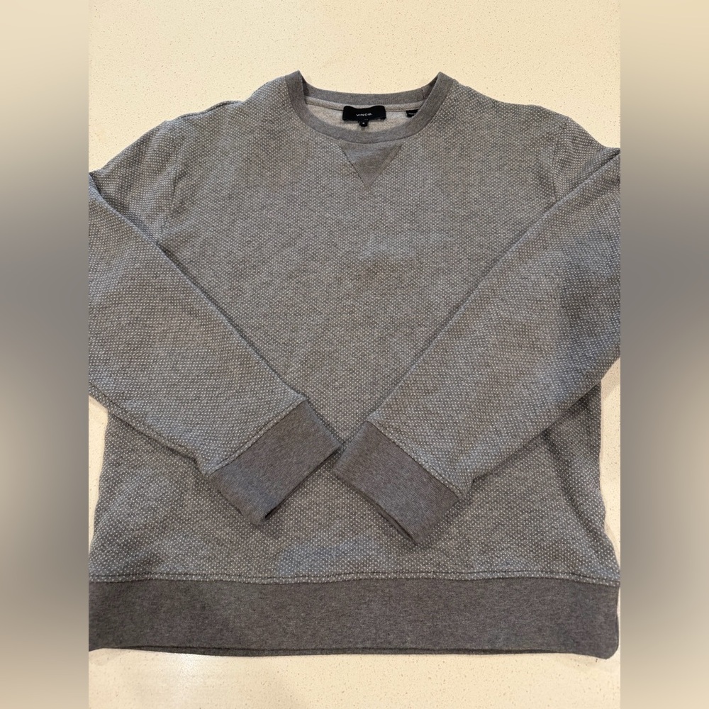 Vince Charcoal Crewneck Men's Sweater‎ - Picture 8 of 9